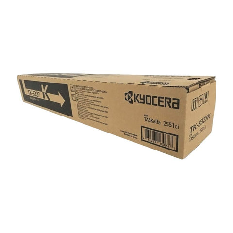 Kyocera TK-8327K Black Toner Cartridge, + Waste Toner Container 18000 Yield