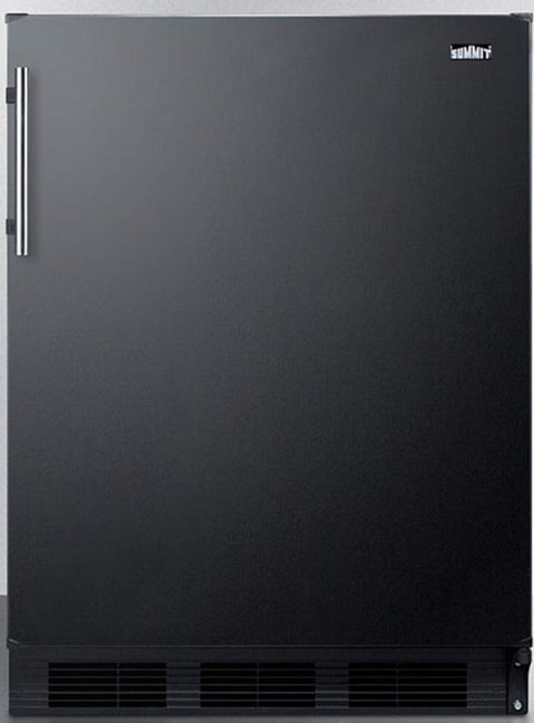 Summit 24" Refrigerator-Freezer, Peak24 Undercounter Fridge, 5.1 cu.ft. Capacity, Black - CT663BK