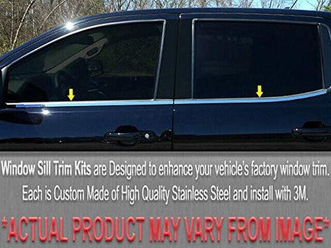 QAA is Compatible with 2005-2010 Volkswagen Jetta 4 Piece Stainless Window Sill Trim Set, 1" Width WS25665