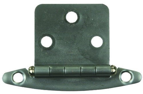 JR Products 70655 Free Swing Flush Mount Hinge - Chrome 1-3/4 x 2-3/4, Satin Nickel