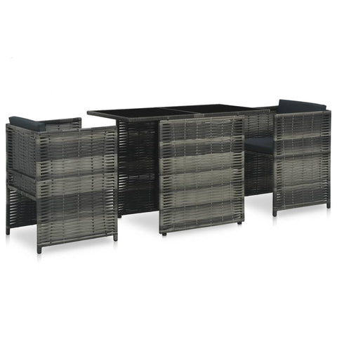 vidaXL Garden Dining Set Grey and Anthracite