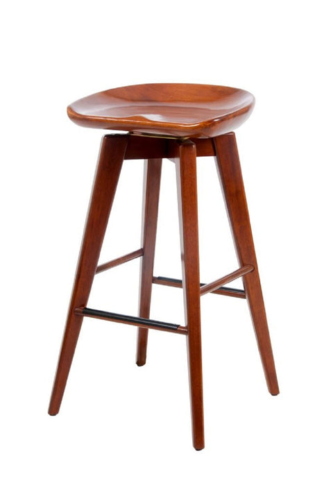 Boraam Bali Bar Height Swivel Stool, 29-Inch, Walnut
