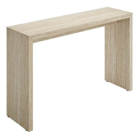 Modway Mirella 54" Faux Travertine Console Table, Modern Entryway Table in Travertine, Minimalist Design, Narrow Hallway Table for Living Room Furniture, Foyer Accent, Chic Corridor Piece