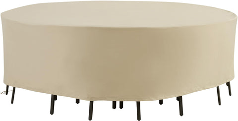 Round Outdoor Furniture Cover For Patio Set Tan