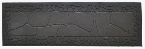 Imports Decor Stone Rubber Step Mat, 33" by 10" by 1/4", Multi
