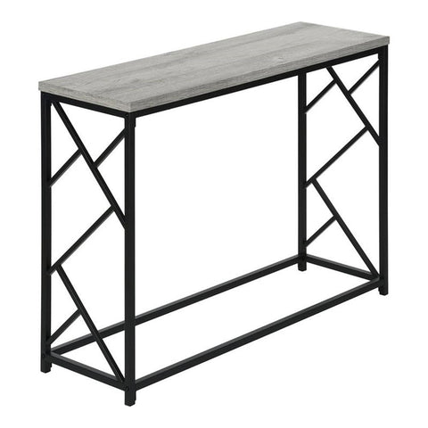 Monarch Specialties I 3532 Accent Table, Console, Entryway, Narrow, Sofa, Living Room, Bedroom, Metal, Laminate, Grey, Black, Contemporary, Modern