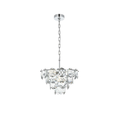 Elegant Lighting Adaline 16" Chandelier in Chrome