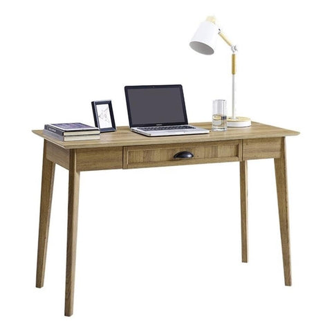 Newport Series Home Office Computer Writing Desk with Fully Extended Drawer | Laptop PC Workstation With USB Hub | Sturdy and Stylish | Easy Assembly| Golden Oak Wood Look Accent Living Room Furniture
