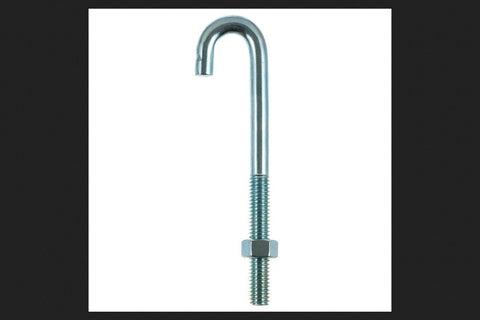 Hampton Small Zinc-Plated Silver Zinc 1 in. L J-Bolt 375 lb. 1 pk