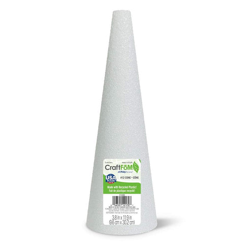 FloraCraft CraftF?M Cone 3.8 Inch x 11.9 Inch White