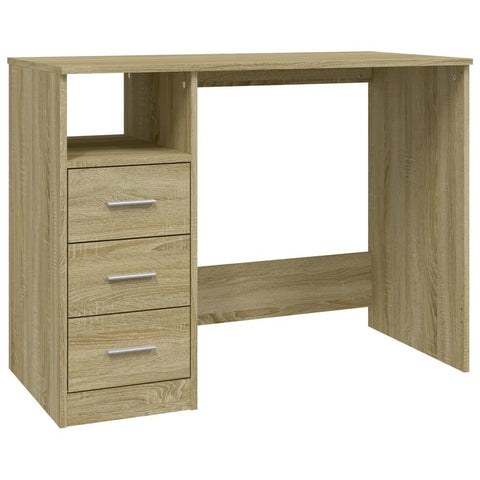 vidaXL Desk Sonoma Oak Engineered Wood Medium Desk Rectangular