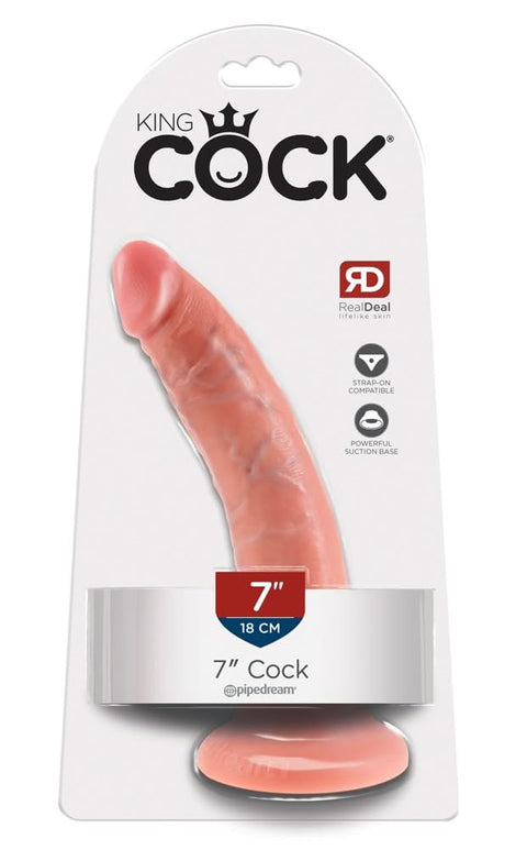 Pipedream King Cock Dildo, Flesh, 7 Inch