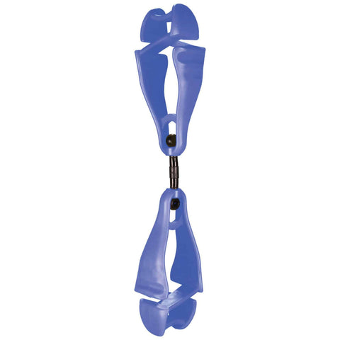 Ergodyne Squids 3420 Swiveling Glove Clip Holder with Dual Clips, 100-Pack, Blue