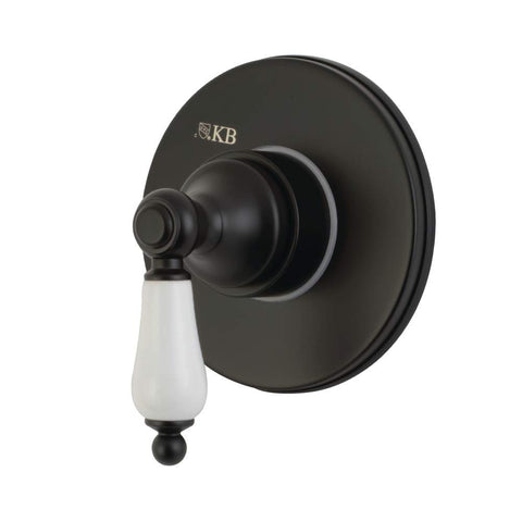 Kingston Brass KS3030PL 3-Way Diverter Valve with Trim Kit, Matte Black