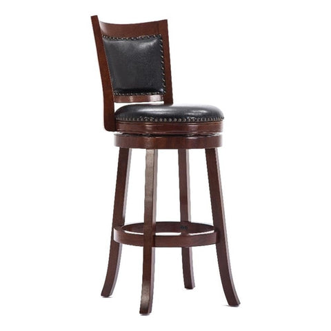 Boraam Bristol Bar Height Swivel Stool, 29-Inch, Cherry