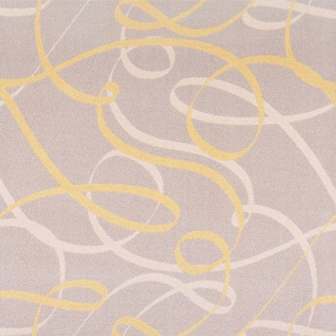 Joy Carpets Playful Patterns - Children's Area Rugs Ribbons, 5'4" x 7'8", Yellow