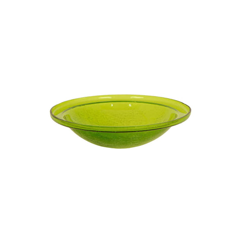 Oakestry Fern Crackle Glass Birdbath Replacement Garden Outdoor Decorative Water Bowl