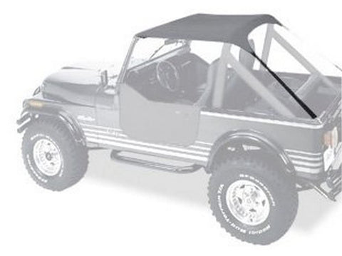 Bestop Traditional Bikini - Jeep '76-86 CJ7 / '81-85 Scrambler CJ8 / '87-91 Wrangler YJ (Charcoal/Gray)