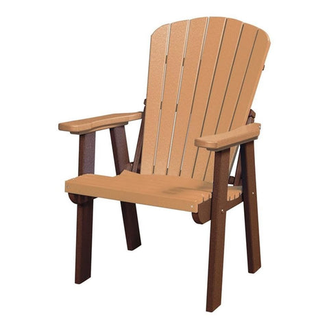OS Home and Office Furniture 42" Resin Fan Back Chair in Cedar/Tudor Brown