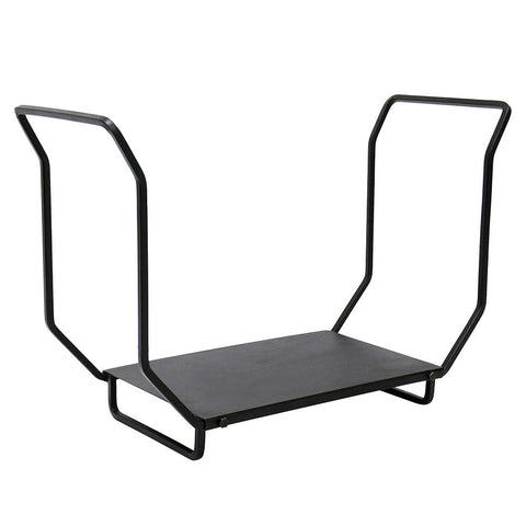 Minuteman International Wood, 24-inch Firewood Holder Log Rack, Black