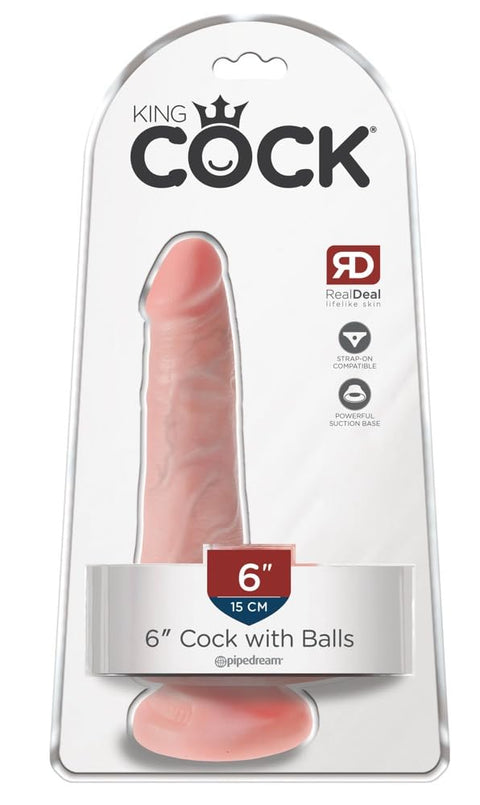 Pipedream Products King Cock 6 Inch Cock with Balls, Flesh