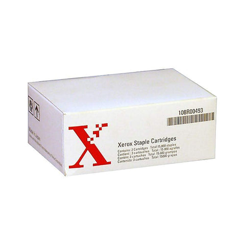 XEROX Staples, 5000 Staples/Ctg, 3 Ctgs/Ctn (108R00493)