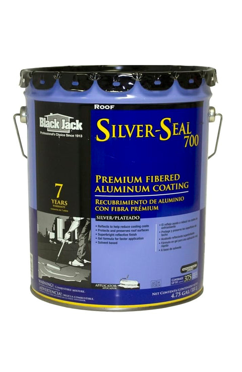 APOC 208 Silver Guard-F Fibered Aluminum Roof Coating, 5 Gallons, Provides a Bright & Long-Lasting Finish to Reflect Sun's Heat & Lower Cooling Costs