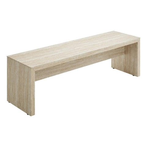 Modway Mirella 62" Faux Travertine Long Bench - Modern Entryway Bench in Travertine, Dining Table
