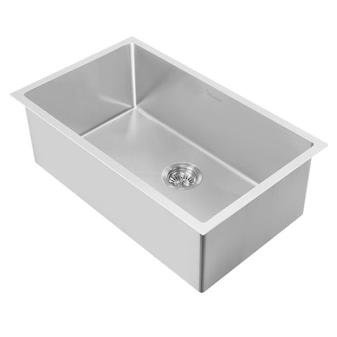 Whitehaus WHNPL3018-BSS Noah Plus Collection Kitchen Sink, Brushed Stainless Steel