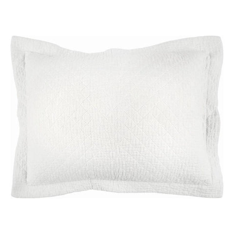 Rizzy Home | BQ4517 | Cotton King Sham | 20"x36" White/Neutral/ Solid