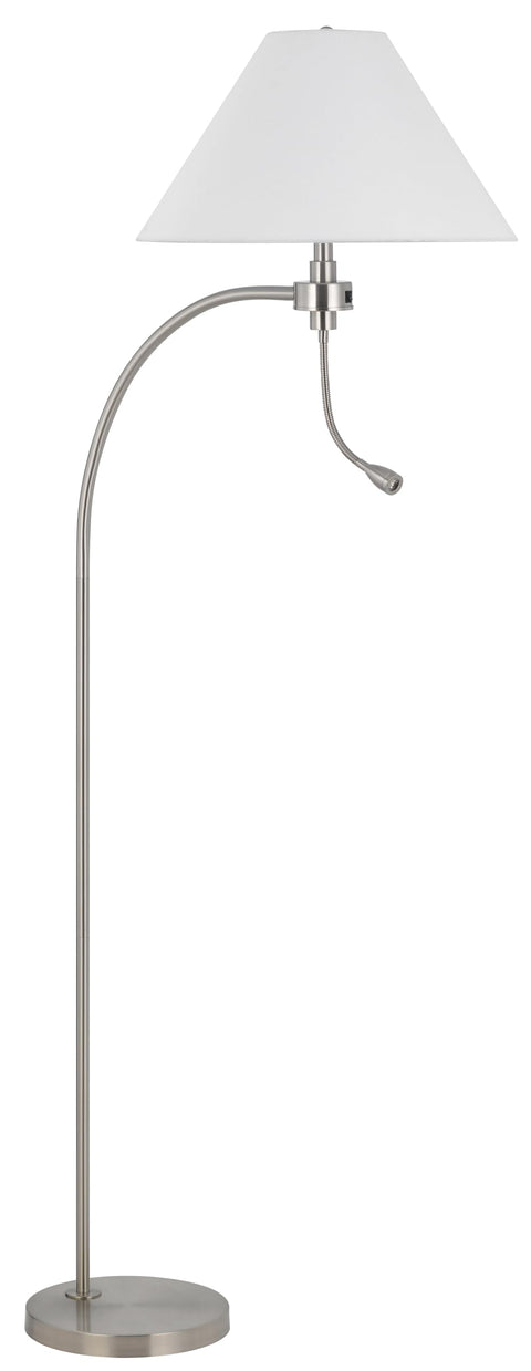 Cal 100W 3 Way Ashland mini arc Metal Floor lamp with gooseneck 2W led Reading Light