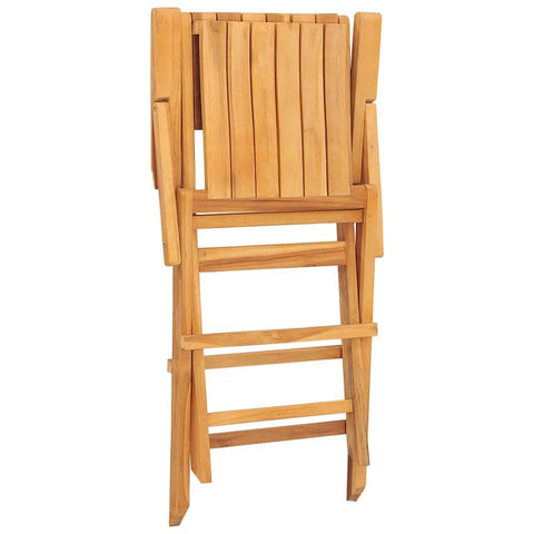 vidaXL Folding Patio Chairs Set of 6 - Solid Teak Wood Outdoor Seating - Scandinavian Style Garden Furniture - 21.7"x24.4"x35.4"