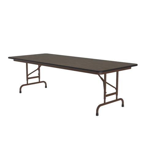 Correll PCA3072P Adjustable Height Solid High-Pressure Plywood Core Folding Tables44; WALNUT