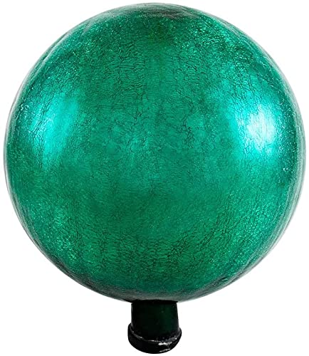 Oakestry G12-EG-C Gazing Emerald Green 12 inch Glass Garden Globe Ball Sphere Outdoor Lawn and Yard Glass Ornament Festive Holiday Décor for Festivals