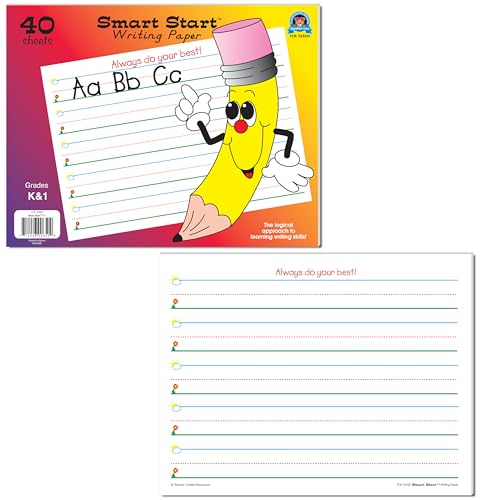 Teacher Created Resources Smart Start K-1 Writing Paper: 40 Sheet Tablet,White
