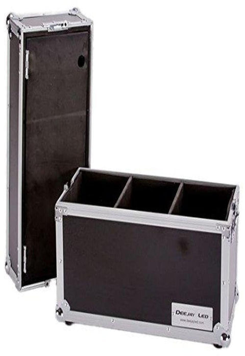 DEEJAY LED Fly Drive Case For Microphone Case For 18 Mics W/Storage or Similarly Sized Equipment w/Wheels - TBHMIC18S