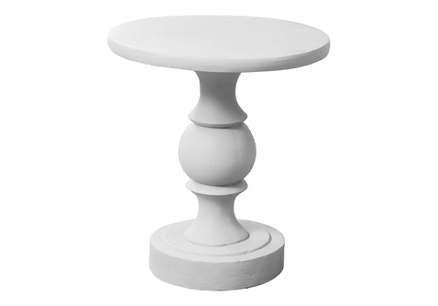 Monarch Specialties I 4161 Accent Table, 25" H, Indoor Or Outdoor, Bedroom, End, Living Room, Nightstand, Round, Side Table, White, Transitional