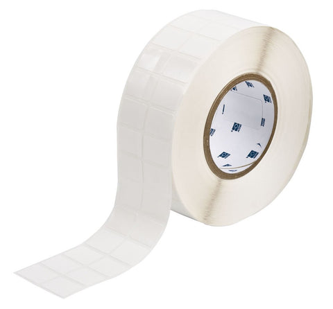 Brady THT-88-498-5 1" Width x 0.75" Height, B-498 Vinyl Cloth, Semi-Gloss Finish White Thermal Transfer Printer Label (5000 per Roll)
