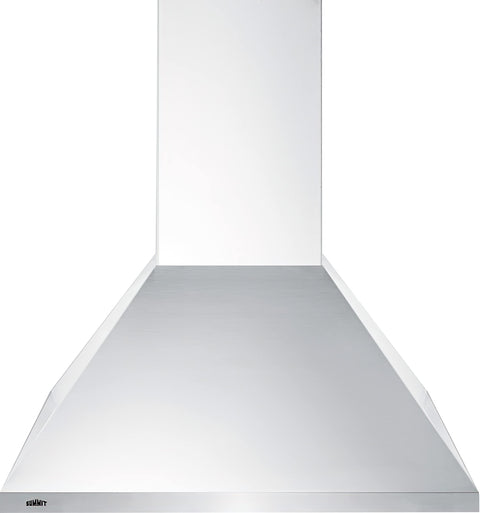 Summit 24” Wall-Mounted Range Hood, Pyramid Shape, Ducted or Ductless Installation, Stainless Steel- SEH1524SS