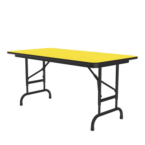 Standard Adjustable Height Folding Table (24 in. x 48 in./Yellow)