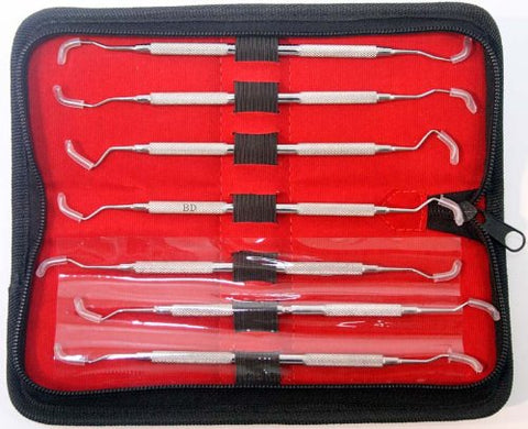 Periodontal Gracey Curettes Set of 7 Pcs Dental Instruments Double Ended by bdeals