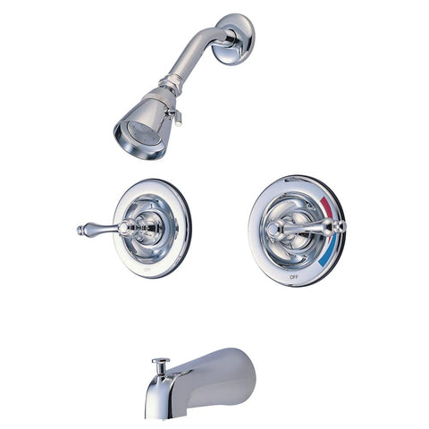 Kingston Brass KB661AL Vintage Pressure Balanced Two-Handle Tub and Shower Faucet, Polished Chrome