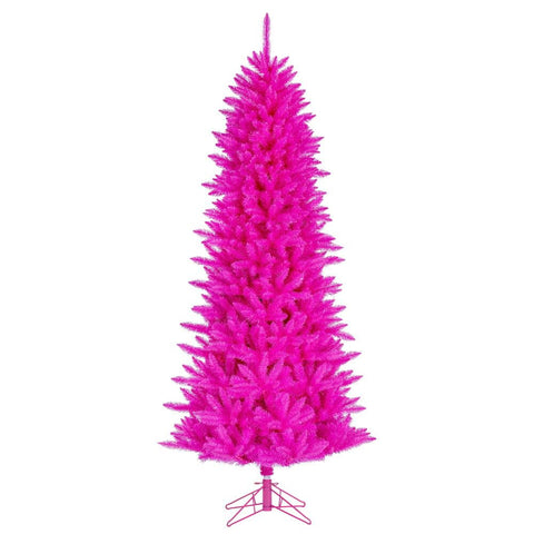 Vickerman 3' x 21" Hot Pink Artificial UnLit Christmas Tree 153 Realistic PVC Tips