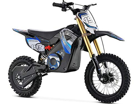 MotoTec 36v Pro Electric Dirt Bike 1200w Lithium Blue