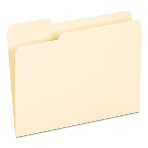 Universal UNV12213 1/3-Cut Assorted Tab Interior File Folders - Letter Size, Manila (100/Box)
