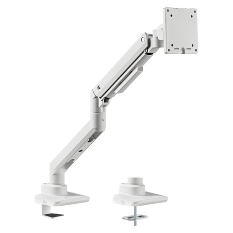 SilverStone Technology ARM14 White Single Monitor Arm with Heavy-Duty Gas Spring Design and Wide adjustability, SST-ARM14