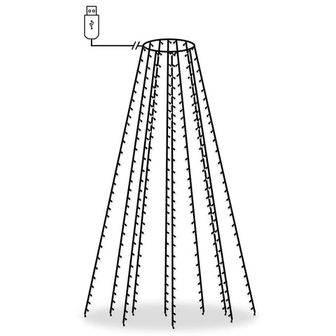 vidaXL Christmas Tree Net Lights with 300 LEDs Cold White 118.1"