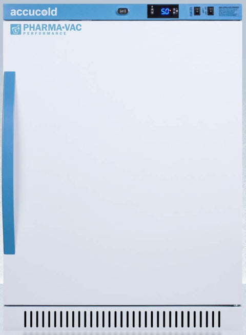 ACCUCOLD 6.0 cu.ft. Medical Refrigerator, 24” Wide, Vaccine Refrigerator, ADA Compliant, White- ARS6PV