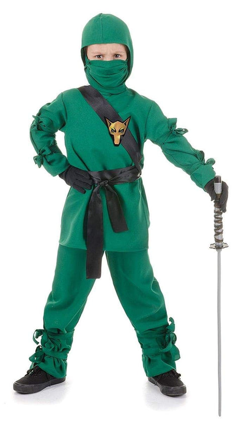 Underwraps Secret Ninja Child Costume (Green), Medium