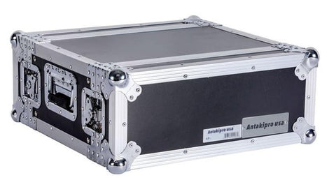 ANTAKIPRO 4U ATA-300 Rack Case for Professional Audio Gear, 14-Inch Depth Flight Case with Pre-Tapped Rails, Dual Covers, Ball Corners & Butterfly Latches for DJ Mixer and Amplifier Equipment